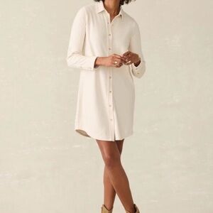 Faherty Off White Legend Dress MEDIUM Cozy Great for Winter. So cozy and warm.